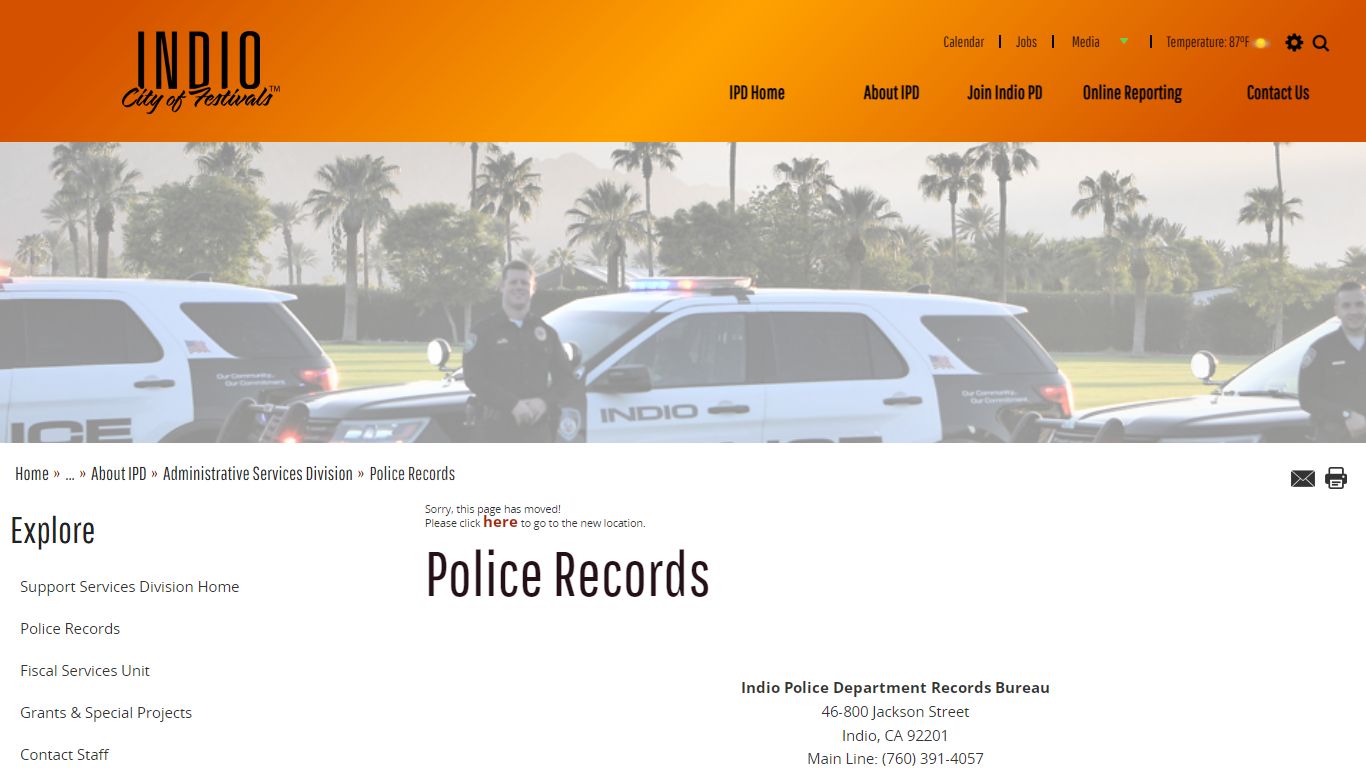 City of Indio - Police Records - Indio, California